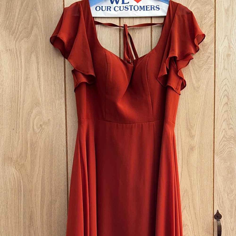 Azazie Terracotta Maxi Dress